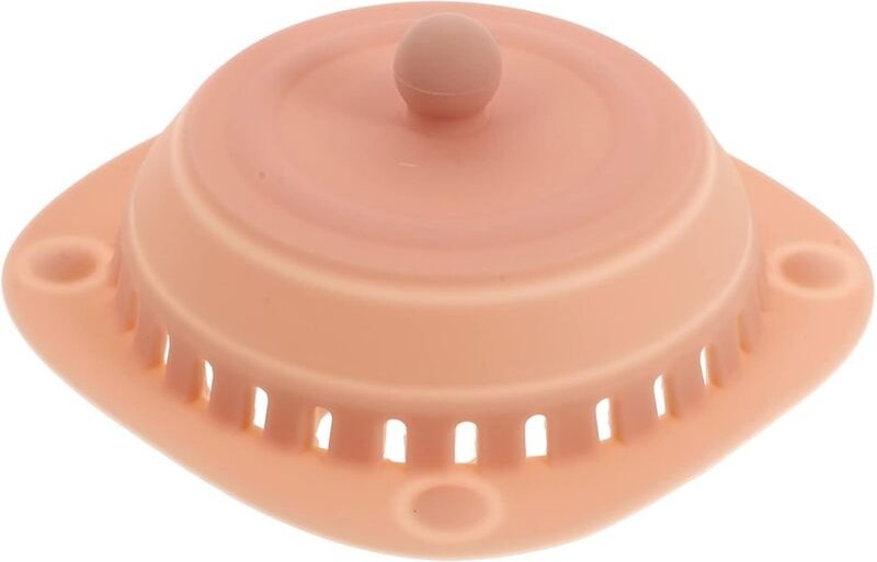 Spülbeckenabdeckung, Abflussabdeckung aus Silikon, geruchshemmende Abflussabdeckung für Bad, Badewanne und Küche, Rosa