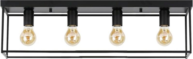 Deckenleuchte E27 Deckenlampe Vintage - Schwarz industrial Wohnzimmerlampe für Schlafzimmer Wohnzimmer Retro Lampe aus M...