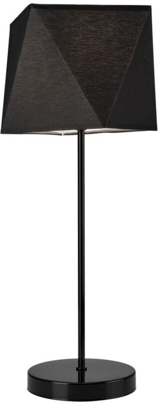 Lamkur Carla Tischlampe mit Schirm, Stoffschirm schwarz, 1x E27