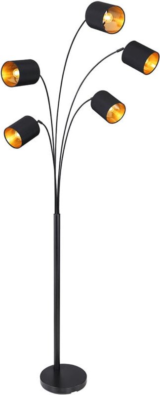 Thumbnail - Stehlampe - Kaddy - schwarz - metall - bogenlampe - E14 - - Globo