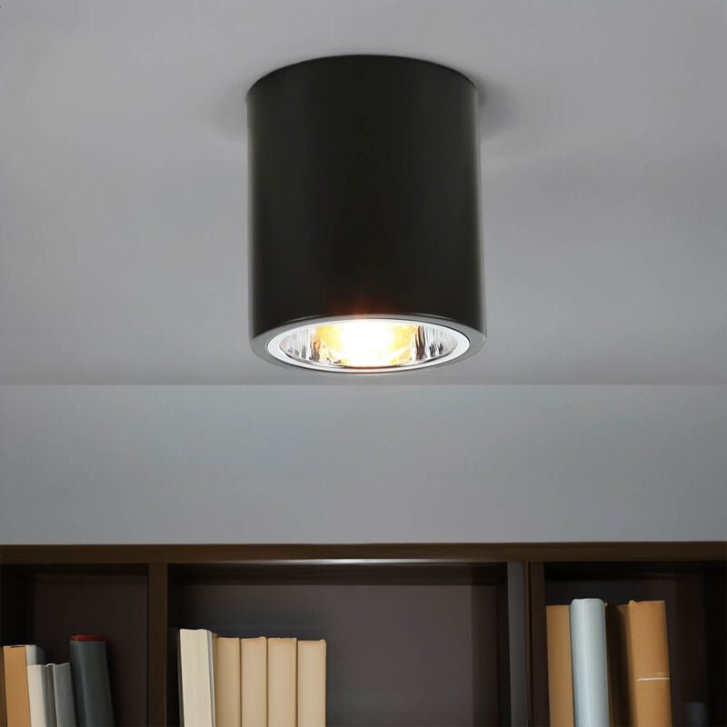 Thumbnail - Licht-erlebnisse - Runde Deckenleuchte E27 downlight round Schwarz klein