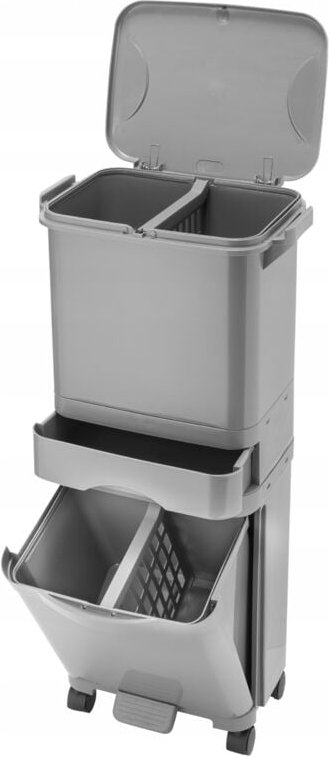 Abfalltrennsystem für den Haushalt, Mülleimer für die Küche, Räder