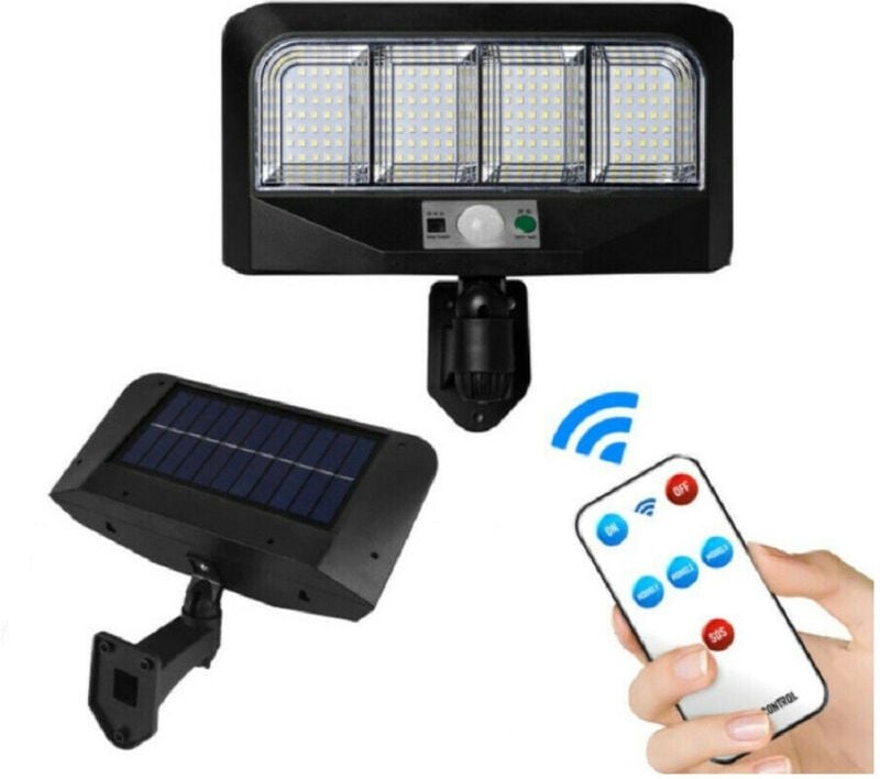 Trade Shop Traesio - Trade Shop - Solarenergie-LED-Strahler-Panel mit Bewegungsmelder, 50 w, 138 LEDs, TA116 -