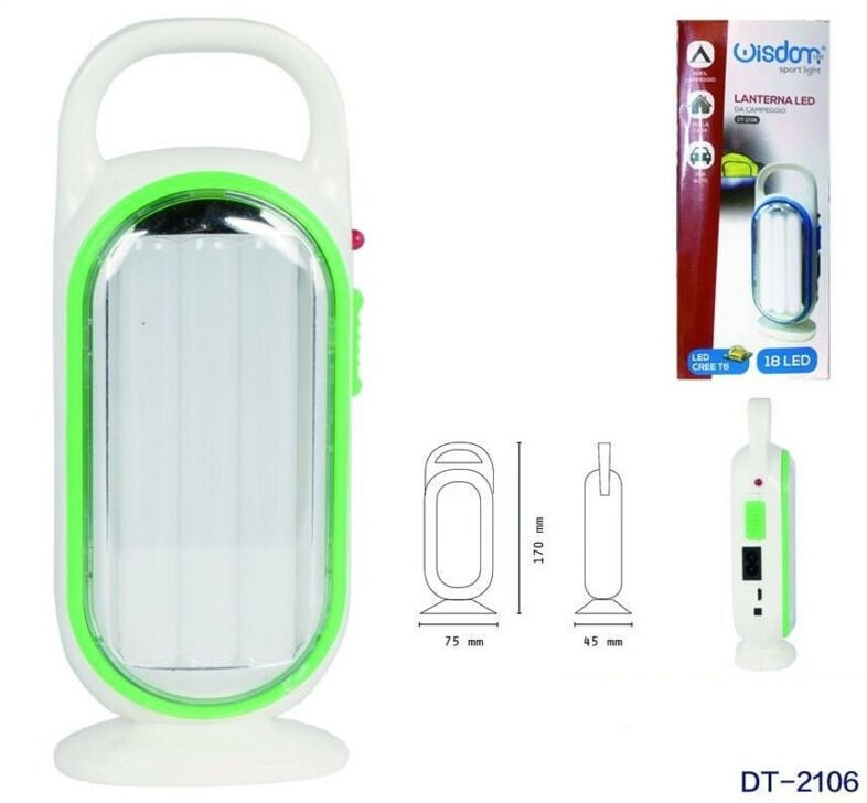 Trade Shop - LED CAMPING LATERNE FÜR AUTO ZUHAUSE 18 LED CREE T6 TRAGBARE LAMPE DT-2106 -