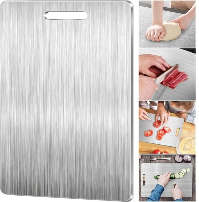 Schneidebretter aus Edelstahl für die Küche, lebensmittelecht, unverzichtbar für die Essenszubereitung zu Hause, im Frei...