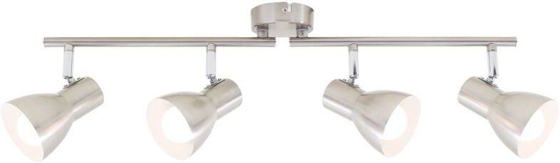 Deckenleuchte Spotleuchte Retro schwenkbar E14 25 W silber Metall Briloner