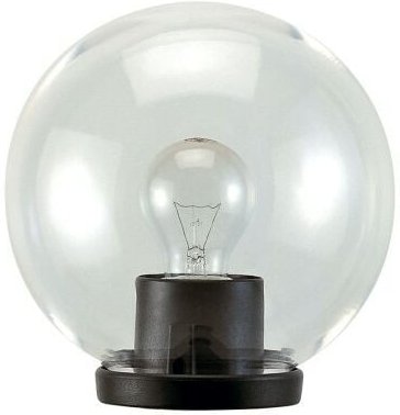 Led Leds - Stablaterne "Globo", max. 60 w, ø 25 cm, Farbe Schwarz – Opal – df 8042822