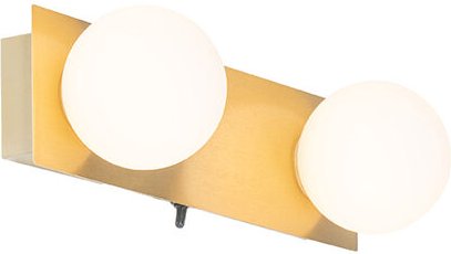 Moderne Wandleuchte gold 28 cm IP44 2-flammig - Cederic