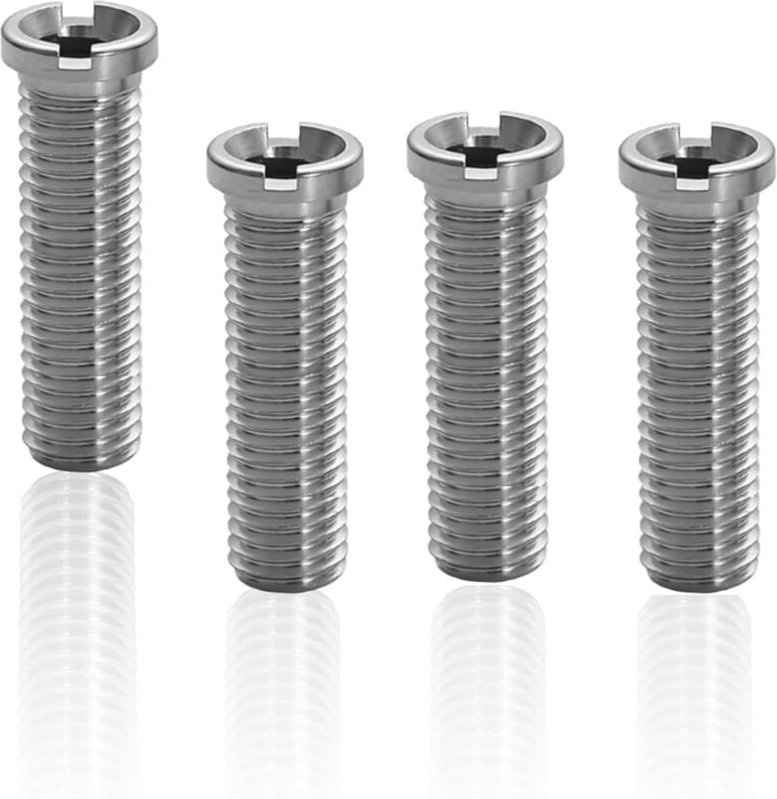 Qiyao - Vis pour panier d'évier, lot de 4, pour bondes d'évier de cuisine, 45 mm, acier inoxydable, pour bouchons de vid...