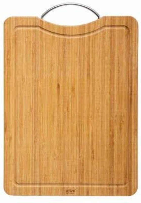 Secret De Gourmet - Schneidebrett aus Bambus, mit Griff, 43 x 30 cm