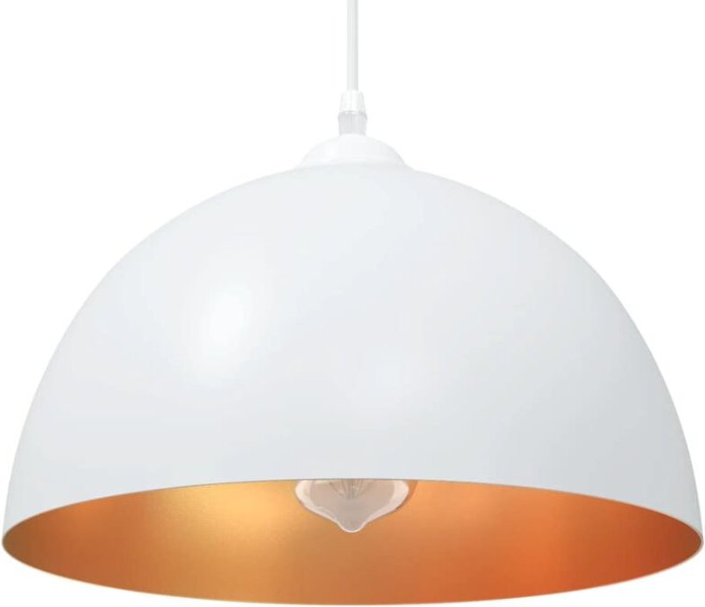 Vidaxl - Pendelleuchten 2 Stk. Höhenverstellbar E27 Weiß ø 30 cm Metall