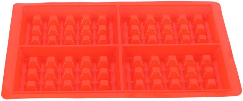 Silikon-Backform, DIY-Waffelform, Silikon-Muffinform, Küchenzubehör für Waffeln (4 Stück mit rechteckigem Rand 51060)