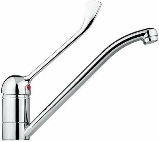 Küchenspülenmischer mit drehbarem Auslauf und klinischem Hebel Idral 02450 Chrom