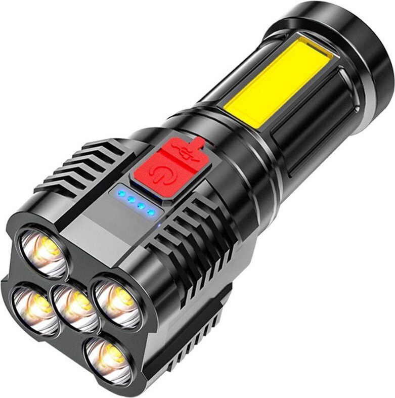 Ultrastarke LED-Taschenlampe 10000 Lumen, Taschenlampe, extrem hell, IP67 wasserdicht, 5 Modi, zoombar, für Camping, Wan...