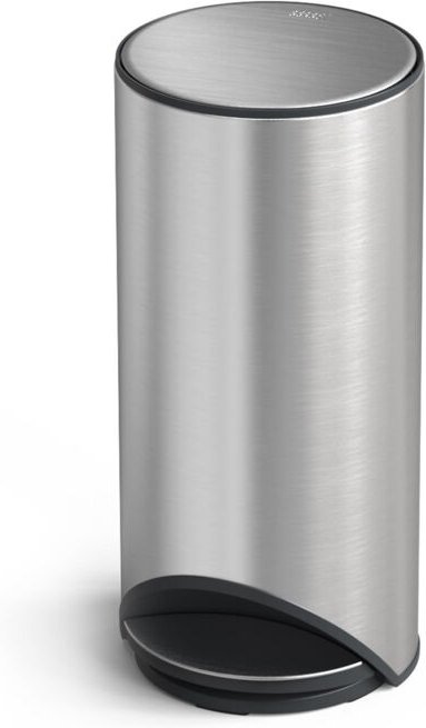 Joseph Joseph Bogenabfalleimer mit Pedal of 10L und Innentasche für Beutel -- kompaktes Design aus Edelstahl, ideal für ...