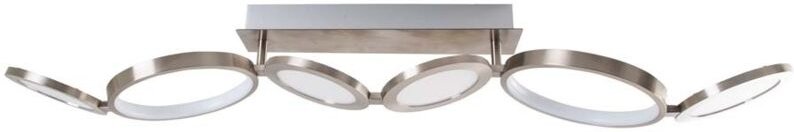 Deckenleuchte Deckenlampe Küchenleuchte satiniert 1 flammig silber LED L 100 cm