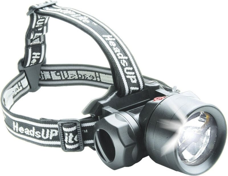 Trade Shop Traesio - Trade Shop - torcia lampada da testa frontale 6 led pesca grotte fascio luce waterprof -