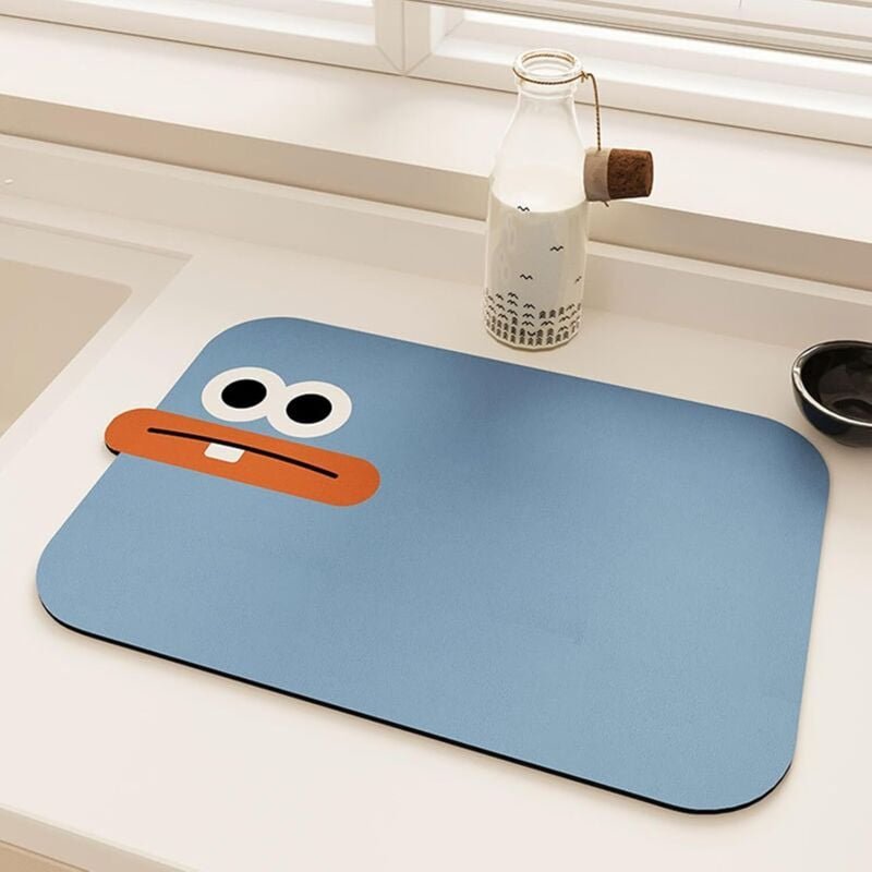 Abtropfmatte für die Küchenarbeitsplatte, hitzebeständig, blau, 40 x 50 cm