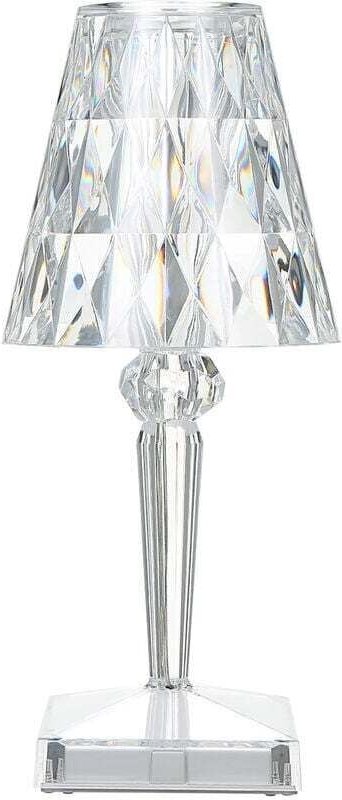 Diamant-Kristall-Tischlampe, über usb wiederaufladbare Kristall-Schlafzimmer-Nachttischlampe, einstellbare Temperatur/He...