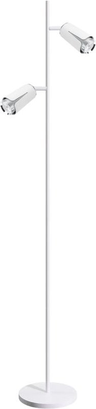 FLOWER WEISS CHROM STEHLEUCHTE 2xGU10