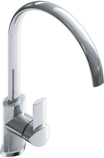 Mischbatterie für Küchenspüle, verchromt, h. 26,78 x 20,3 cm