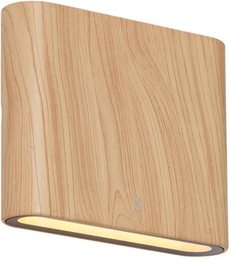 Skandinavische Außenwandleuchte Holzoptik 11,5 cm inkl. led IP65 - Batt