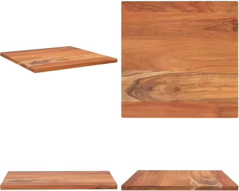 Tischplatte 50x50x3,8 cm Quadratisch Massivholz Akazie - Akazienholz - Massivholz