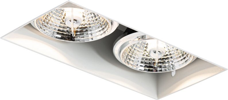 Moderner Einbaustrahler weiß GU10 AR70 randlos 2-flammig - Oneon