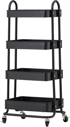 Ebuy24 - Manaus Rollwagen 4 Regale schwarz.