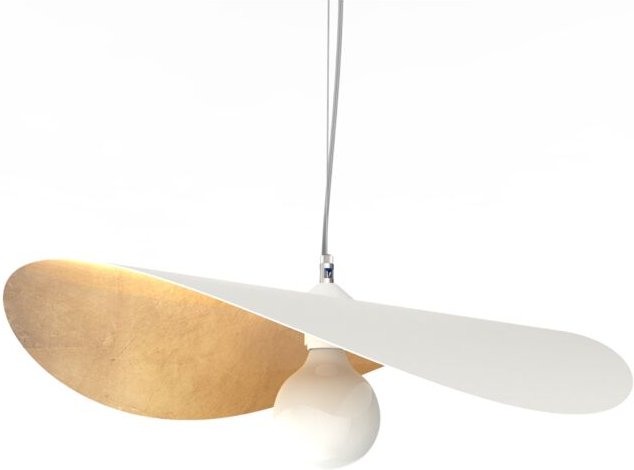 Piuma sospensione bianco foglia