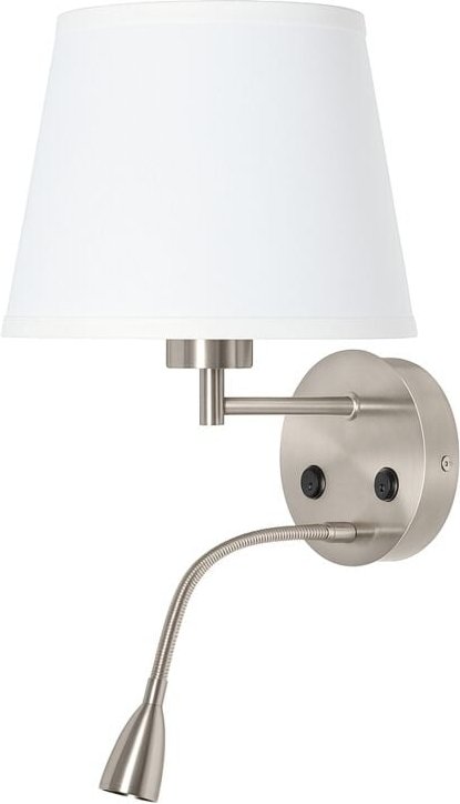 Wandleuchte 'pair' E27 mit 3W LED-Lesestrahler