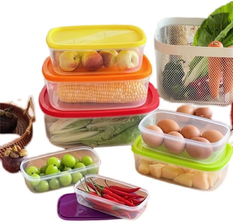 Coocheer - 7-teilige Frischhaltebox, Lebensmittelbehälter aus Kunststoff, BPA-frei, mikrowellengeeignet, spülmaschinenfe...