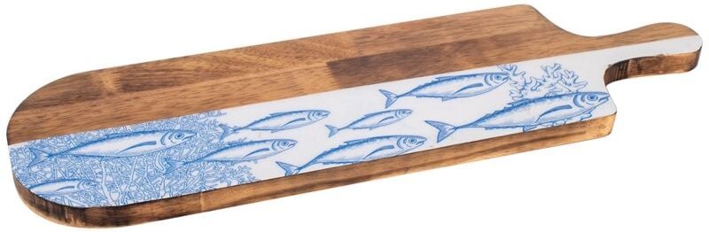 Thumbnail - Signes Grimalt - Schneidebrett-Fischkästen und -tabletts Ovales blaues Brett – 2 x 49 x 15 cm