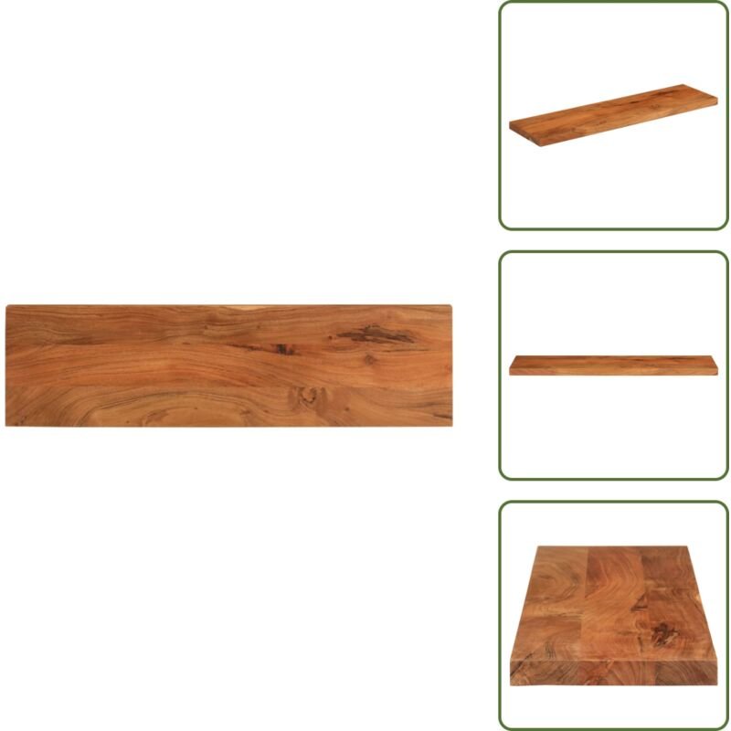 vidaXL Tischplatte 110x20x2,5 cm Rechteckig Massivholz Akazie