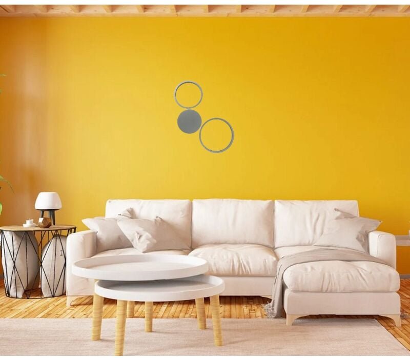 Pois-Silber LED-Wandleuchte