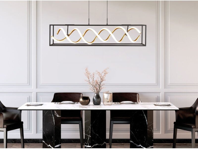 LED Pendelleuchte GIAN mit Fernbedienung dimmbar & Tageslicht, Breite 90cm