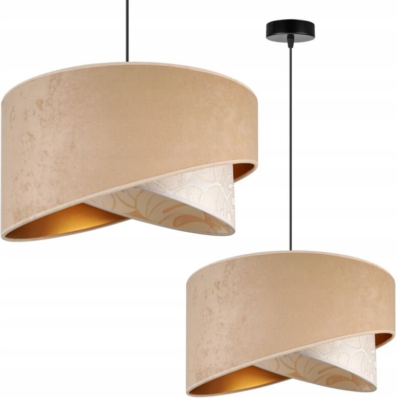 DECKENHÄNGELAMPE, SCHRÄGER LAMPENSCHIRM, BLÄTTER, 45 cm