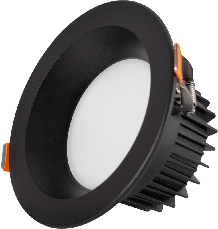 LED-Rundstrahler, 9 W, 900 lm, 4000 °K, blendfrei, UGR19, 40.000 h, Schwarz