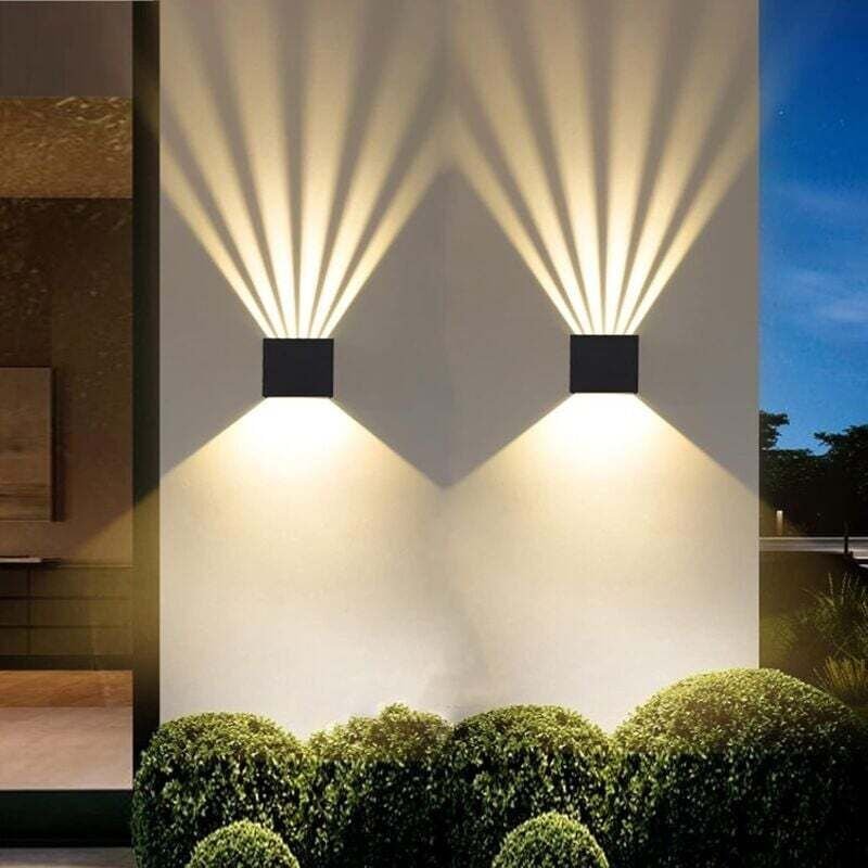 Thumbnail - Stück moderne LED-Wandleuchte, Aluminium-Wandleuchte, 3000 K, Warmweiß, wasserabweisend, IP65, Außenwandleuchte für Schl...