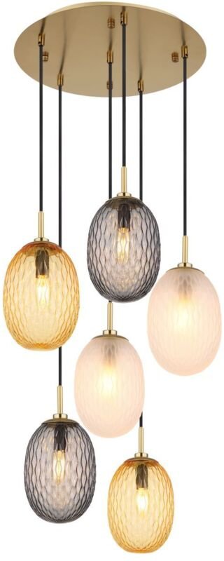 Globo - hängeleuchte - DEVIN - mehrfarbig - glas - Ø 47cm - E14 -