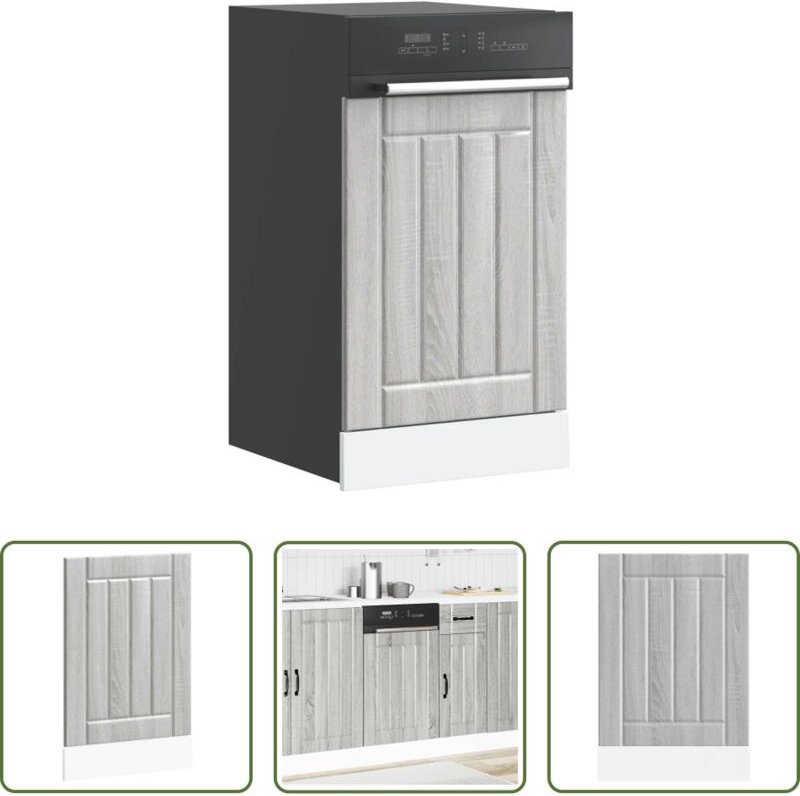 Spülmaschine Schutz - Geschirrspülerblende Lucca Grau Sonoma Holzwerkstoff