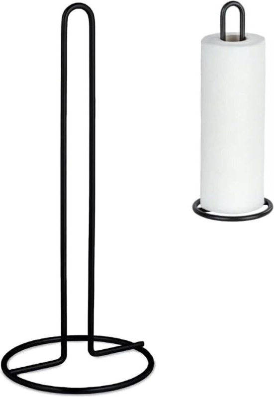 Schwarzer Papierhandtuchhalter 31 cm – Küchenrollenhalter aus Metall