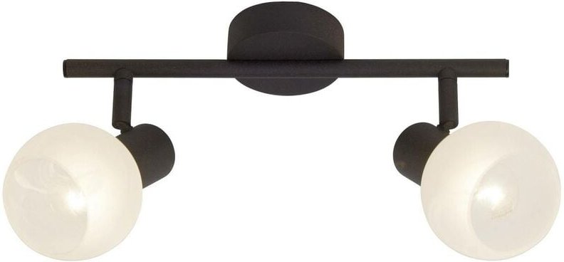 BRILLIANT Lampe Gabon Spotrohr 2flg braun/weiß-alabaster 2x D45, E14, 40W, geeignet für Tropfenlampen (nicht enthalten) ...