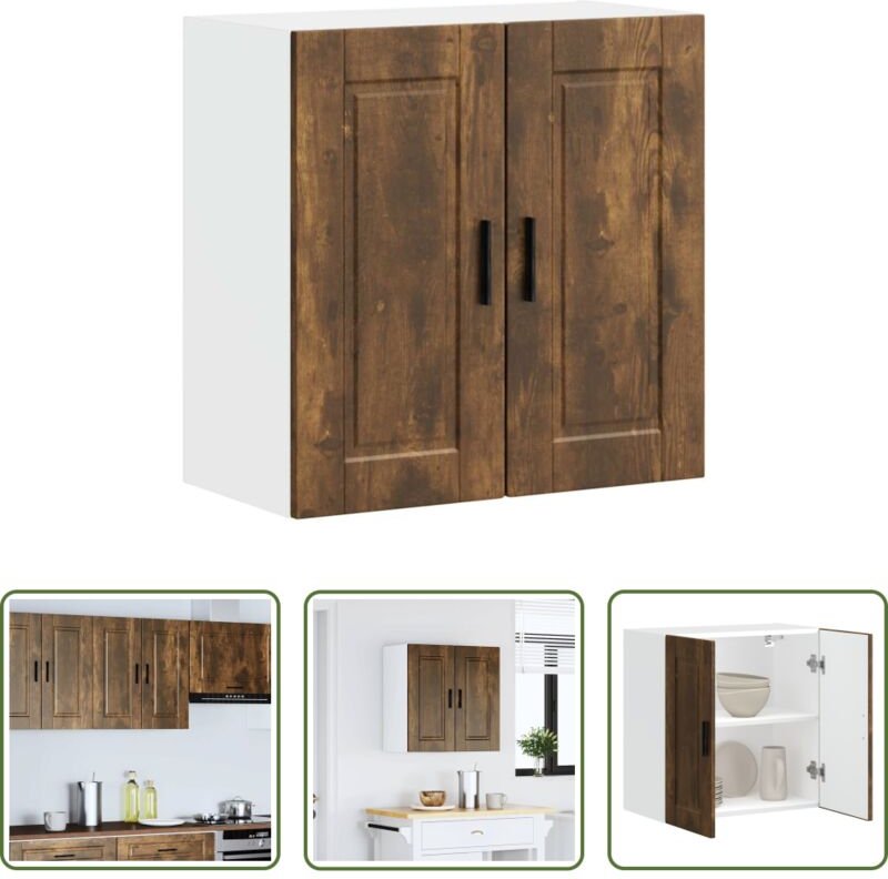 vidaXL Räuchereiche - Küchen-Hängeschrank Porto Räuchereiche Holzwerkstoff