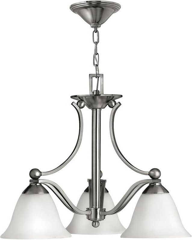 Bolla - Multi Arm Chandelier 3 Leicht gebürstetes Nickel-Finish, E27 - Elstead