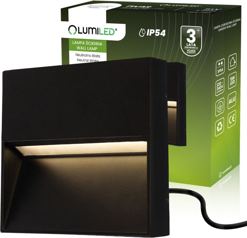 Gartenleuchte, Fassadenwandleuchte 5W LED IP54 PIVAR LUMILED