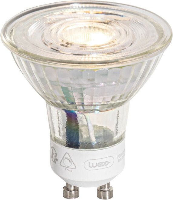 Luedd - GU10 50mm 3-Stufen-Dimmbare Kelvin LED-Glühbirne Klar 4,9W 450 lm 2000-2700K