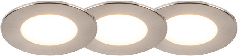 3er Set Einbaustrahler Rundstahl inkl. led IP65 - Simply