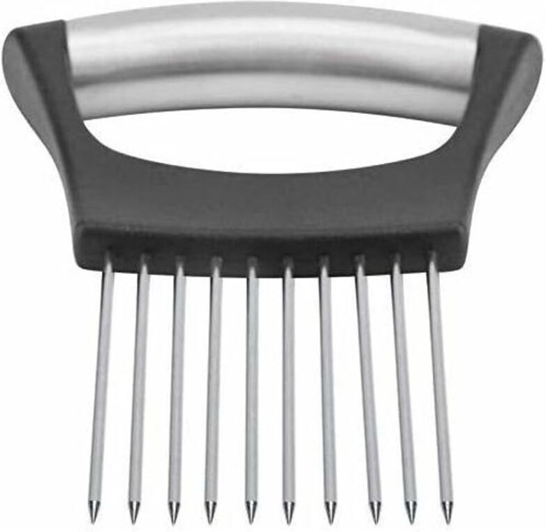 Zwiebelhalter aus Edelstahl, Obst-, Gemüse- und Fleischschneider mit 10 Sonden, praktisches Küchengerät für Obst und Gem...