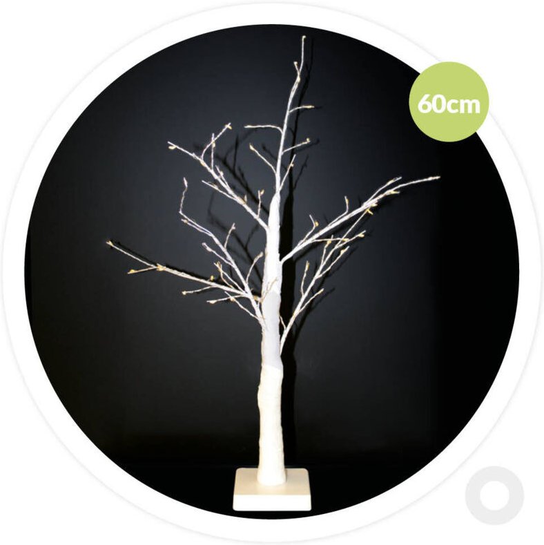 GSC - Cumia led Dekobaum 60cm 3xAA Weiß